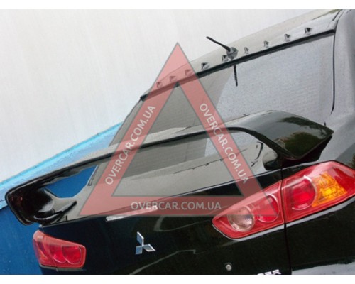 Козырек на стекло Mitsubishi Lancer 10 Бленда Evo (стеклопластик, под покраску)