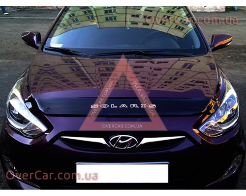 Мухобойка Hyundai Accent 2010-2015 Короткая (Vip Tuning)