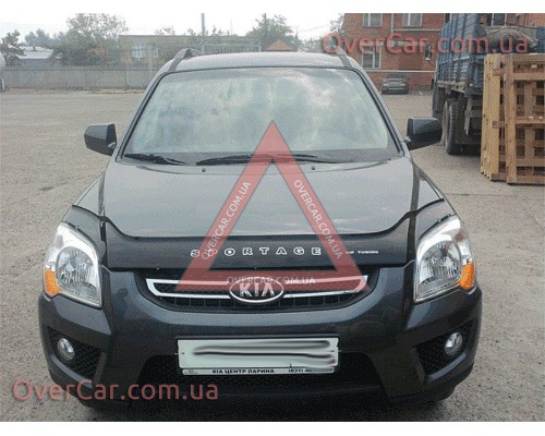 Мухобойка, дефлектор капота KIA Sportage 2005-2010 (Vip Tuning)