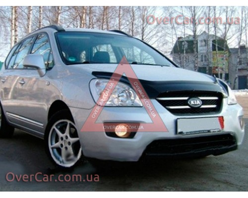 Мухобойка, дефлектор капота KIA Carens 2007-2013 (Vip Tuning)