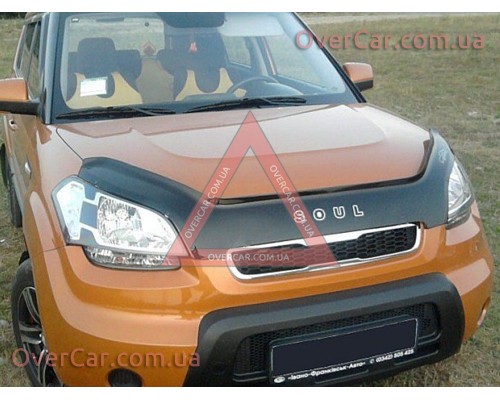 Мухобойка, дефлектор капота KIA Soul 2008-2011 (Vip Tuning)