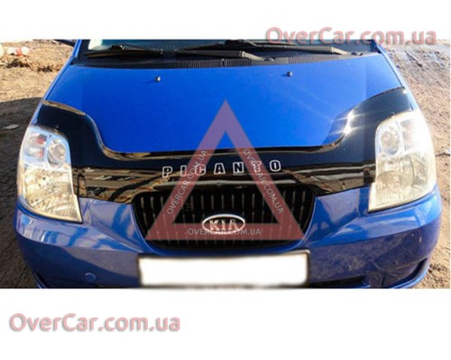 Мухобойка, дефлектор капота KIA Picanto 2004-2007 (Vip Tuning)