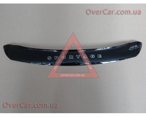 Мухобойка, дефлектор капота KIA Sportage 2010-2015 Короткая (Vip Tuning)