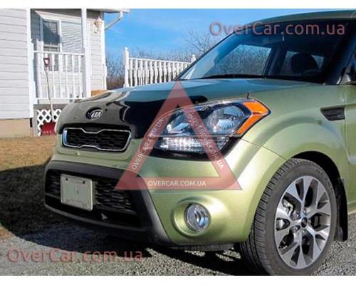 Мухобойка, дефлектор капота KIA Soul 2011-2013 (Vip Tuning)