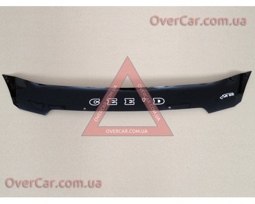 Мухобойка, дефлектор капота KIA Ceed 2006-2009 Короткая (Vip Tuning)