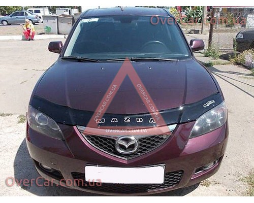 Мухобойка, дефлектор капота Mazda 3 2003-2009 Седан (Vip Tuning)