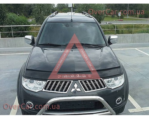 Мухобойка, дефлектор капота Mitsubishi Pajero Sport 2008- (Vip Tuning)