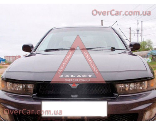 Мухобойка, дефлектор капота Mitsubishi Galant 1997-2003 (Vip Tuning)