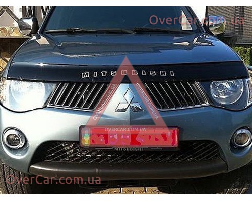 Мухобойка, дефлектор капота Mitsubishi L200 2007-  (Vip Tuning)
