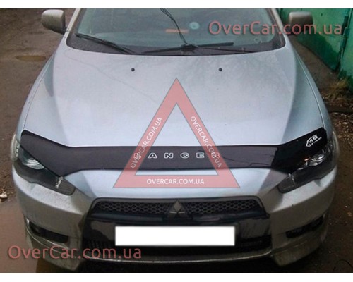 Мухобойка, дефлектор капота Mitsubishi Lancer 10 2007- (Vip Tuning)