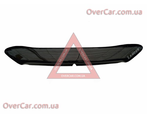 Мухобойка, дефлектор капота Mitsubishi Lancer 10 2007- Короткая (Vip Tuning)