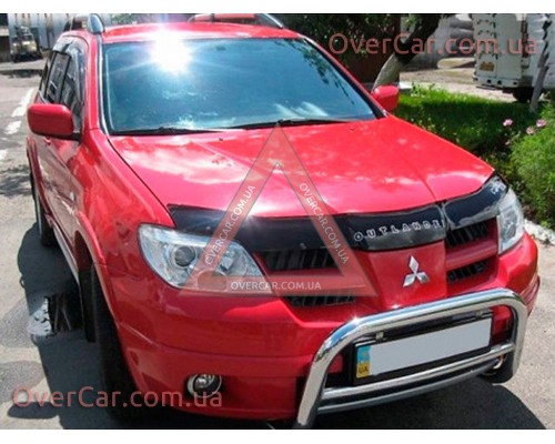 Мухобойка, дефлектор капота Mitsubishi Outlander 2003-2007 (Vip Tuning)