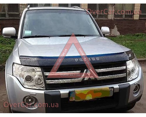 Мухобойка, дефлектор капота Mitsubishi Pajero 4 2006- (Vip Tuning)