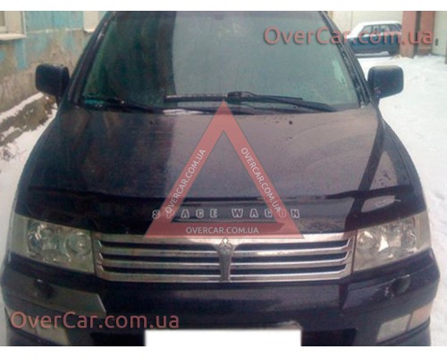 Мухобойка, дефлектор капота Mitsubishi Space Wagon 1997-2003 (Vip Tuning)