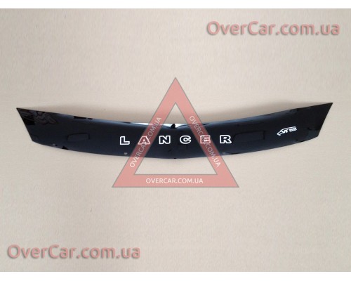 Мухобойка, дефлектор капота Mitsubishi Lancer 9 2003-2007 Короткая (Vip Tuning)