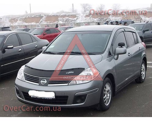 Мухобойка, дефлектор капота Nissan Tiida 2004-2014 (Vip Tuning)