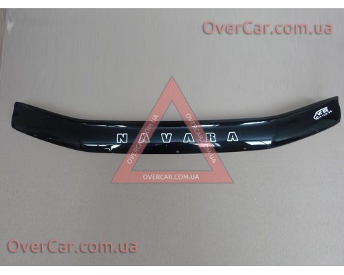 Мухобойка, дефлектор капота Nissan Navara D40 2005-2014 (Vip Tuning)