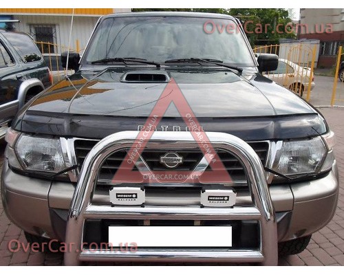 Мухобойка, дефлектор капота Nissan Patrol Y61 1997-2004 (Vip Tuning)