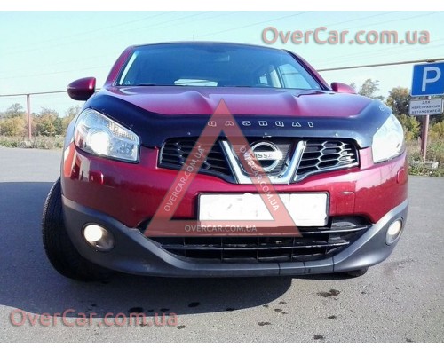 Мухобойка, дефлектор капота Nissan Qashqai 2009-2014 (Vip Tuning)