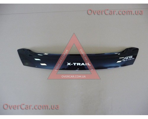 Мухобойка, дефлектор капота Nissan X-Trail 2007-2014  Короткая (Vip Tuning)
