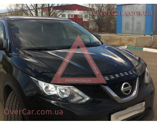 Мухобойка, дефлектор капота Nissan Qashqai 2014-  (Vip Tuning)