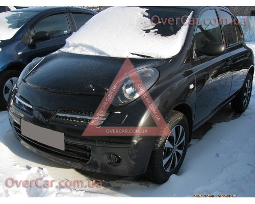 Мухобойка, дефлектор капота Nissan Micra K12 2003-2010 (Vip Tuning)
