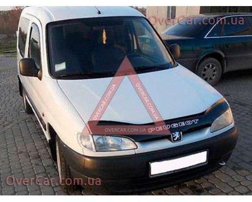 Мухобойка, дефлектор капота Peugeot Partner 1996-2002 (Vip Tuning)