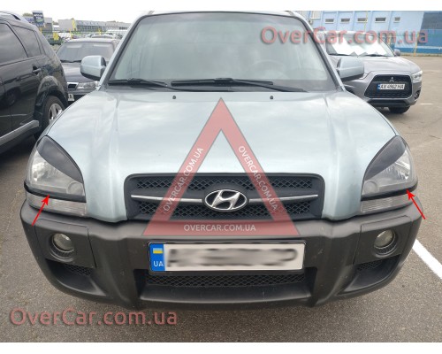 Реснички на фары Hyundai Tucson 2004-2014 Нижние