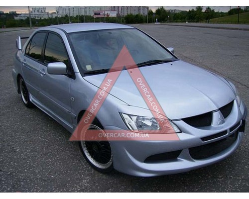Реснички на фары Mitsubishi Lancer 9 Широкие