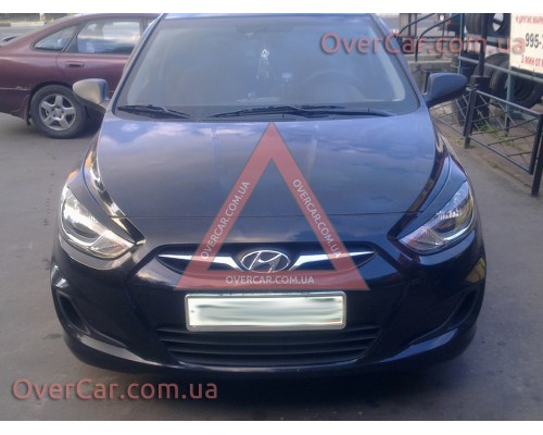 Реснички на фары Hyundai Accent 2010-1016