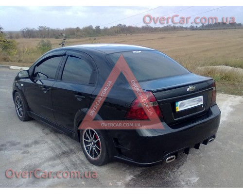 Спойлер Chevrolet Aveo T250 Лип (стеклопластик, под покраску)