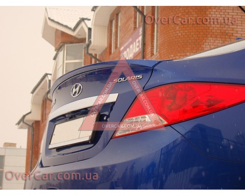 Спойлер Hyundai Accent Лип 10-17 (стеклопластик, под покраску)