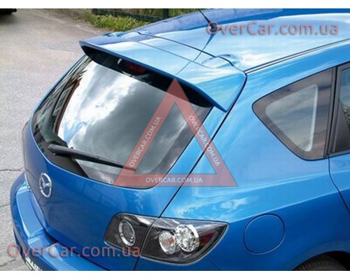 Спойлер Mazda 3 03-09 ДСТ Хэтчбек (стеклопластик, под покраску)
