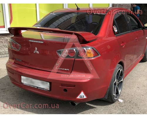 Спойлер Mitsubishi Lancer 10 Завод (стеклопластик, под покраску)