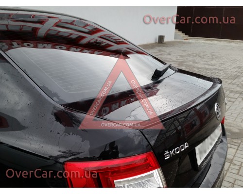 Спойлер Skoda Octavia A7 2013- Лип (стеклопластик, под покраску)