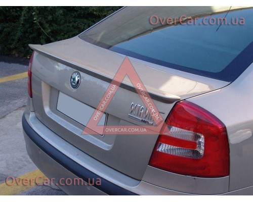 Спойлер Skoda Octavia A5 04-13 Лип высокий (стеклопластик, под покраску)